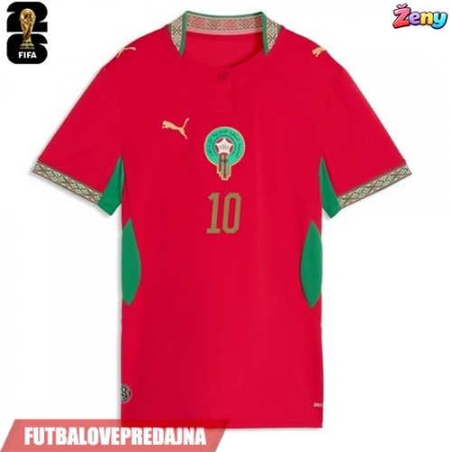 Lacne Ženy Futbalové dres Maroko Brahim Diaz #10 MS 2026 Krátky Rukáv - Domáci